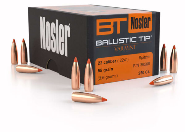 Nosler Bullets .224 Cal 40g Ballistic Tip Box 100