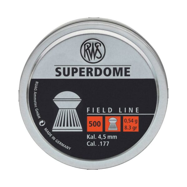 RWS Airgun Pellets .177Cal Superdome 8.4Gn Tin 500