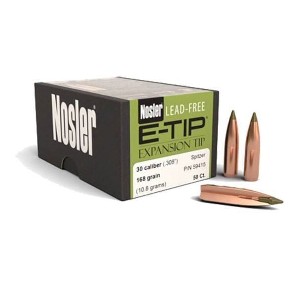 Nosler Bullets .270 cal 130g E Tip Copper Box 50