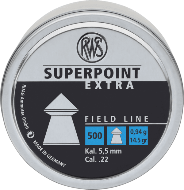 RWS Airgun Pellets .22Cal Superpoint 14.4Gn Tin 500