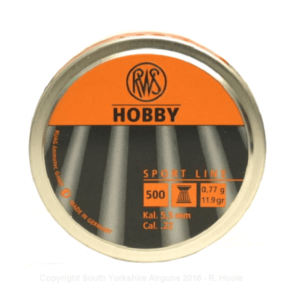 RWS Airgun Pellets .22Cal Hobby 12.1Gn Tin 500