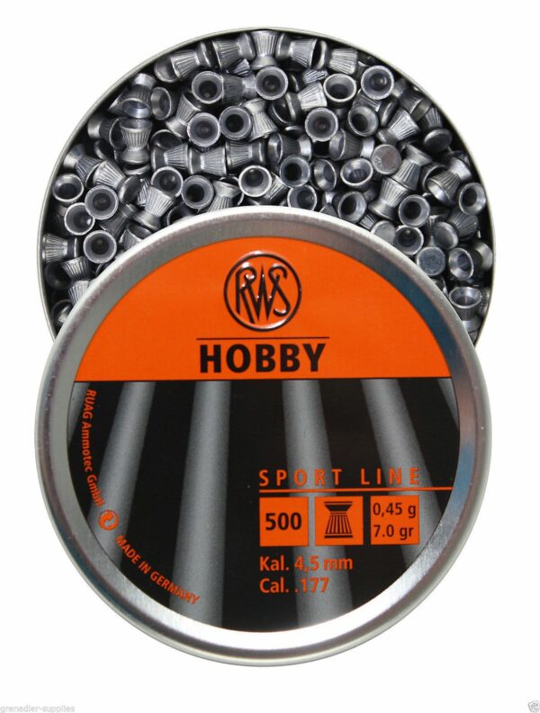 RWS Airgun Pellets .177Cal Hobby 6.9Gn Tin 500