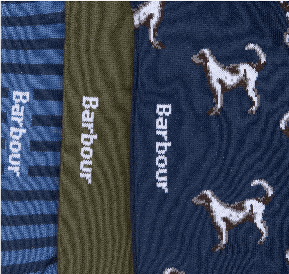 Barbour Dog Multi Socks Set - Fawcetts Online