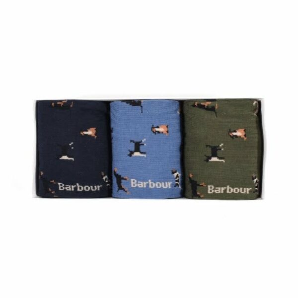 Barbour Dog Motif Sock Giftbox