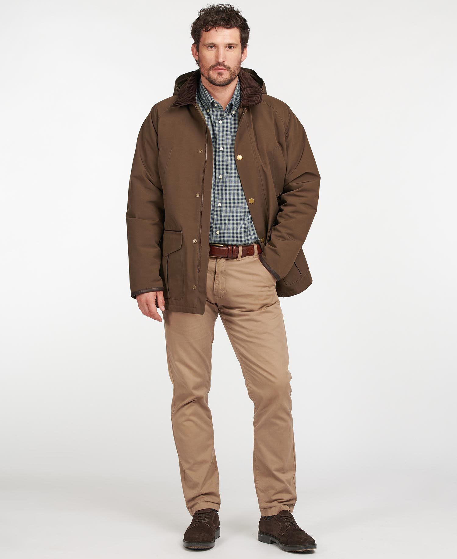 Barbour Hunwick Waterproof Jacket Dark Olive - Fawcetts Online