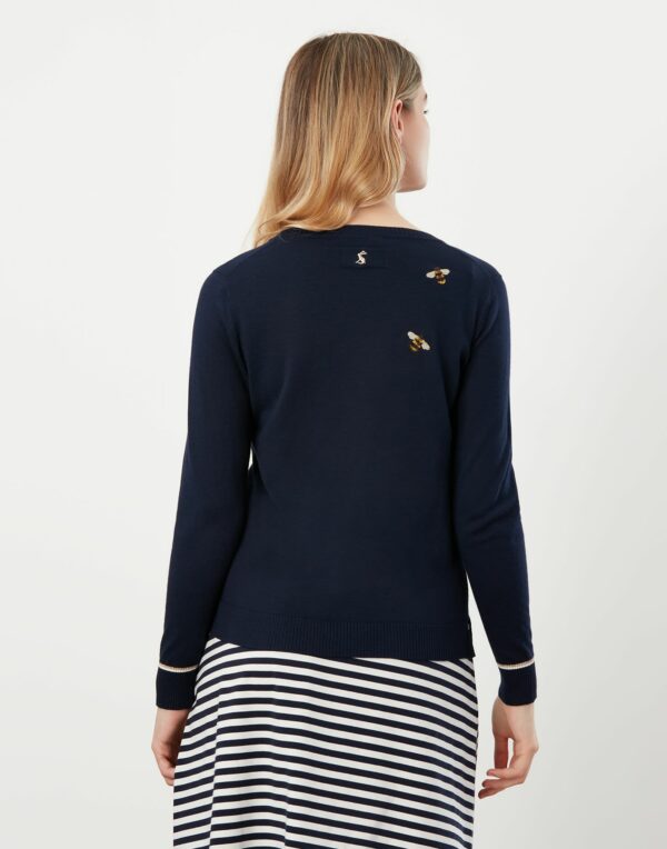 Joules Miranda Intarsia Jumper Navy Bee 