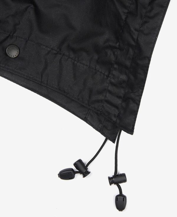 Barbour Lightweight Wax Hood Black - Image 3