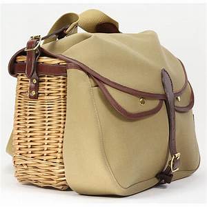 Brady Conway Creel /Fishing Bag in Khaki & French Tan - Fawcetts