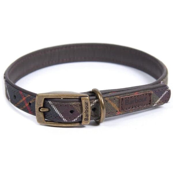 Barbour Classic Tartan Leather Dog Collar