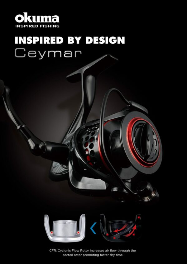 Okuma Ceymar CXTR RD 7+1 BB Fixed Spool Reel incl Alu Spare Spool - Image 4