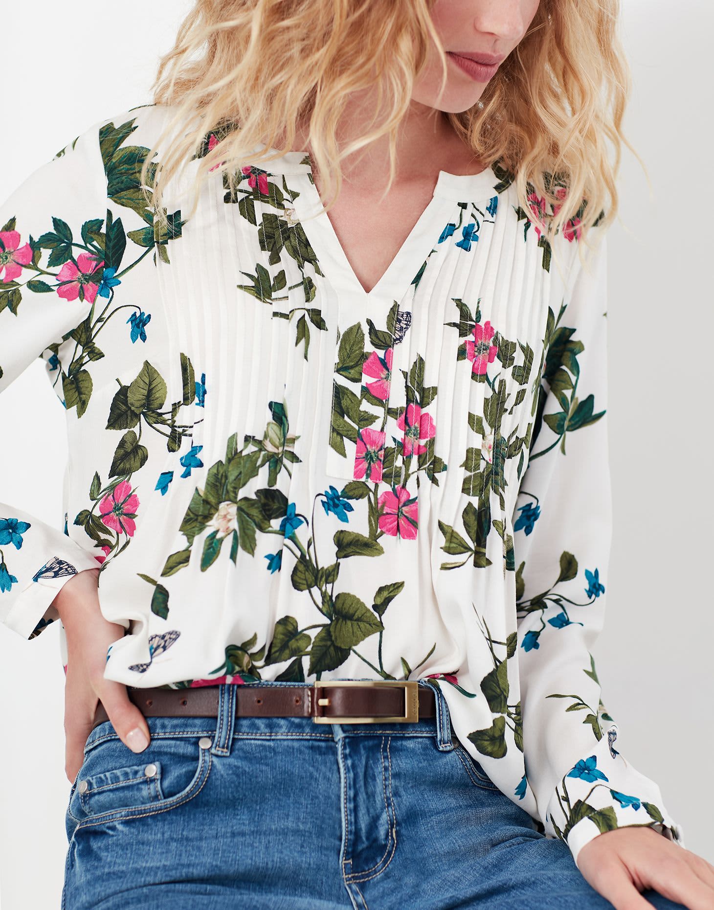 Joules Rosamund Shirt Floral Botanical 