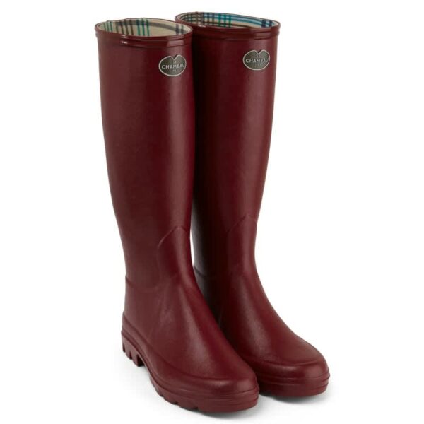 Chameau Ladies Iris Wellington Boot Rouge* - Image 4