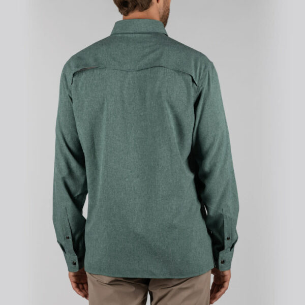 Schoffel Findhorn Technical Quick Drying Fishing Shirt Dark Olive Check - Image 6