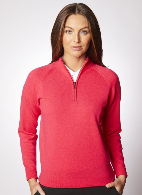 Glenbrae Womens Lambswool Zip Neck Lilly