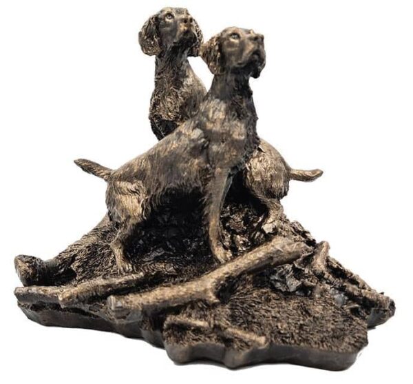 Patina Bronze Pair of Springer Spaniels