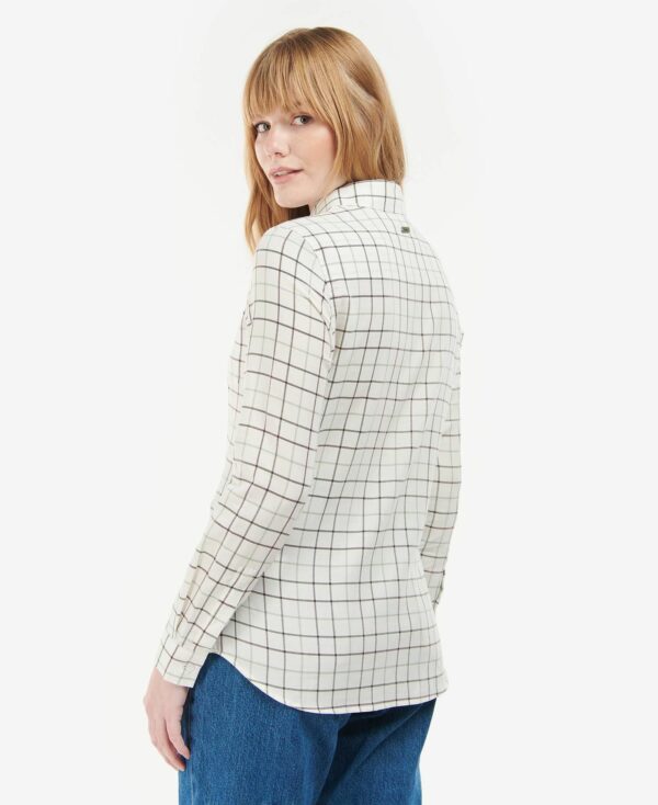 Barbour Triplebar Shirt Cloud Winter Green - Image 4