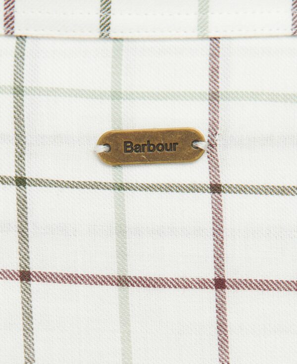 Barbour Triplebar Shirt Cloud Winter Green - Image 6