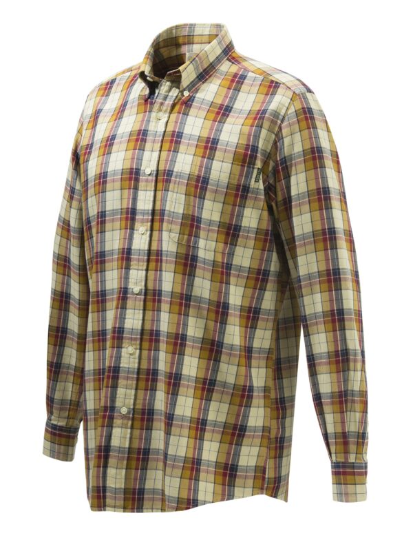 Beretta Wood Button Shirt Beige/Red - Image 2