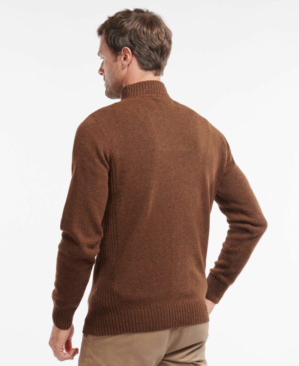 Barbour Nelson Essential Half Zip Jumper Dark Sand - Image 2