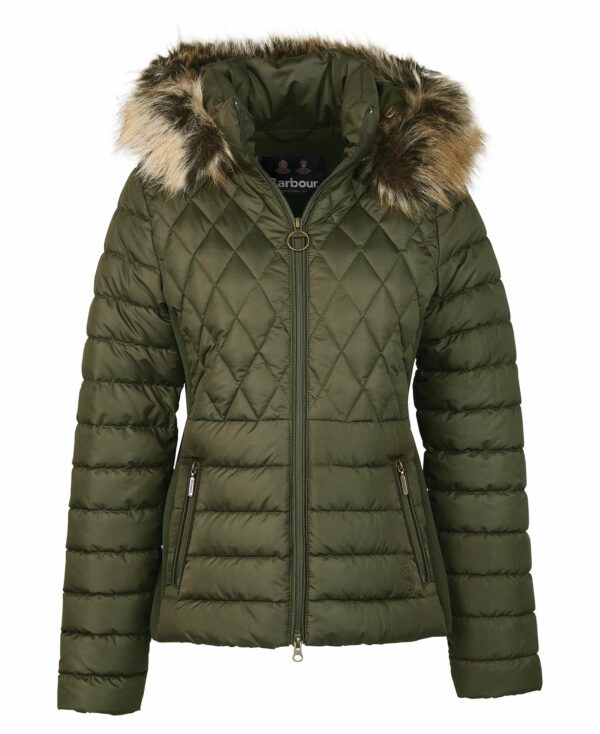 Barbour Mallow Quilt Olive - Image 4