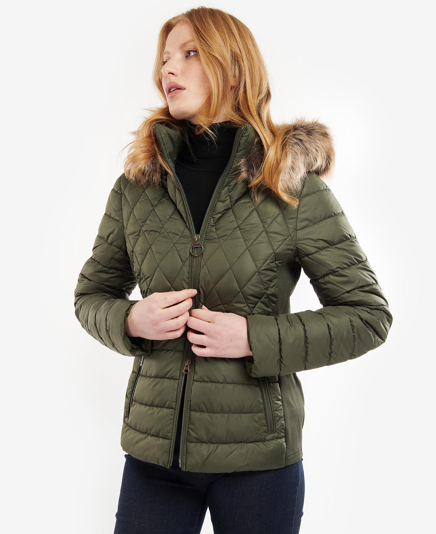 Barbour Mallow Quilt Olive - Fawcetts Online