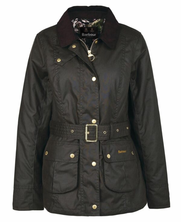 Barbour Pendula Wax Jacket Olive Renaissance Floral - Image 2