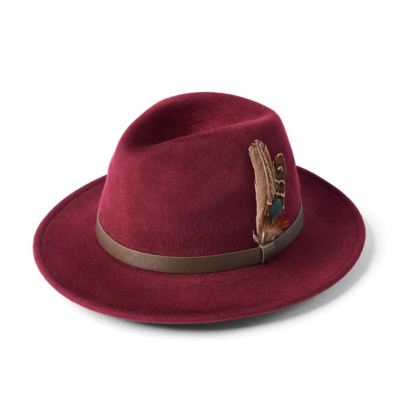 Failsworth Brushed Wool Felt Fedora Redwood