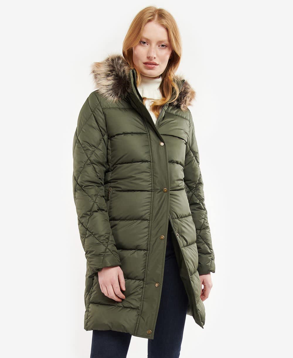 Barbour Daffodil Quilt Olive - Fawcetts Online