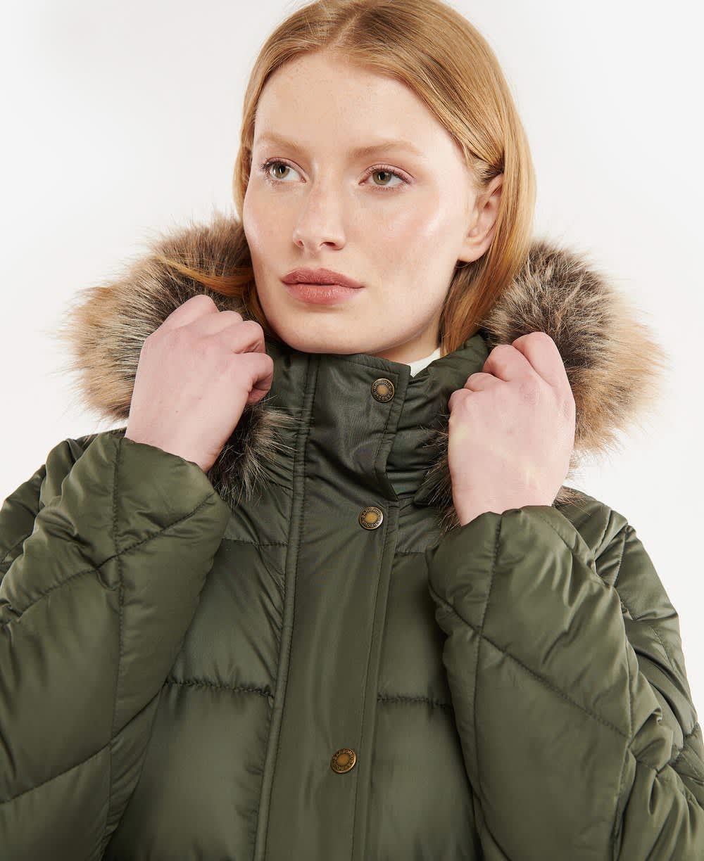 Barbour Daffodil Quilt Olive - Fawcetts Online