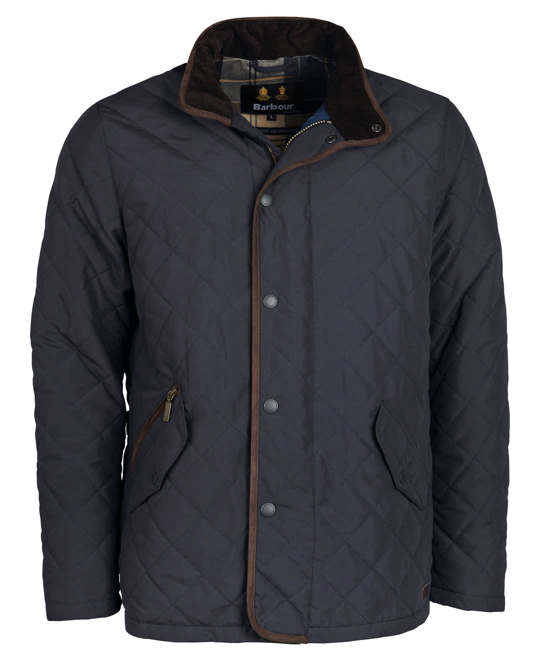 Barbour Waterproof Shoveler Quilt Jacket Navy Fawcetts Online