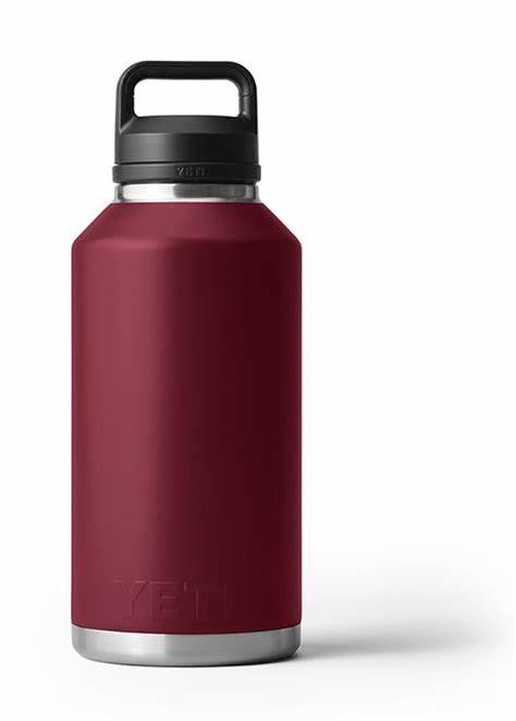 Yeti, Dining, Yeti Rambler 46 Oz Water Bottle With Chug Cap Harvest Red