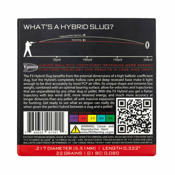 FX Hybrid Slugs .22cal 22gn 100pk - Image 2