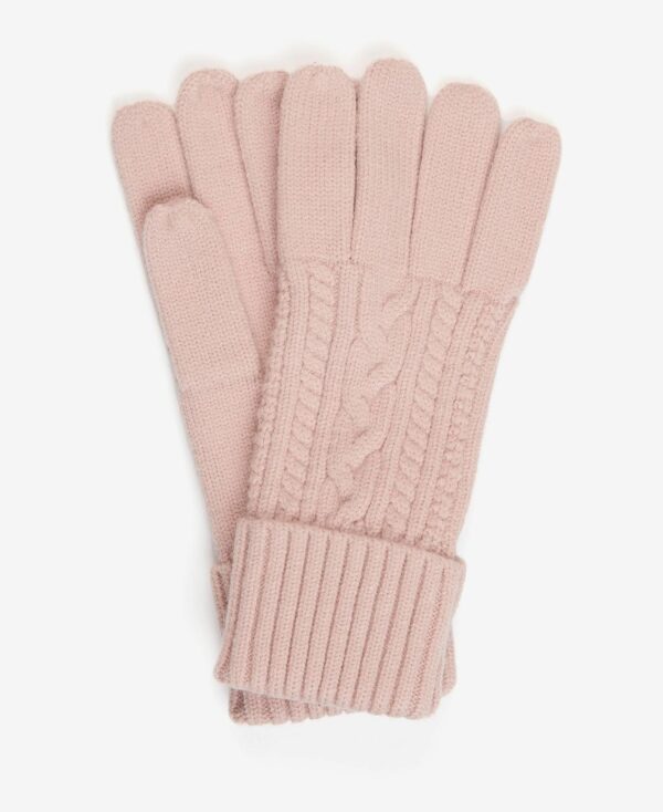 Barbour Alnwick Knitted Gloves Rose Pink