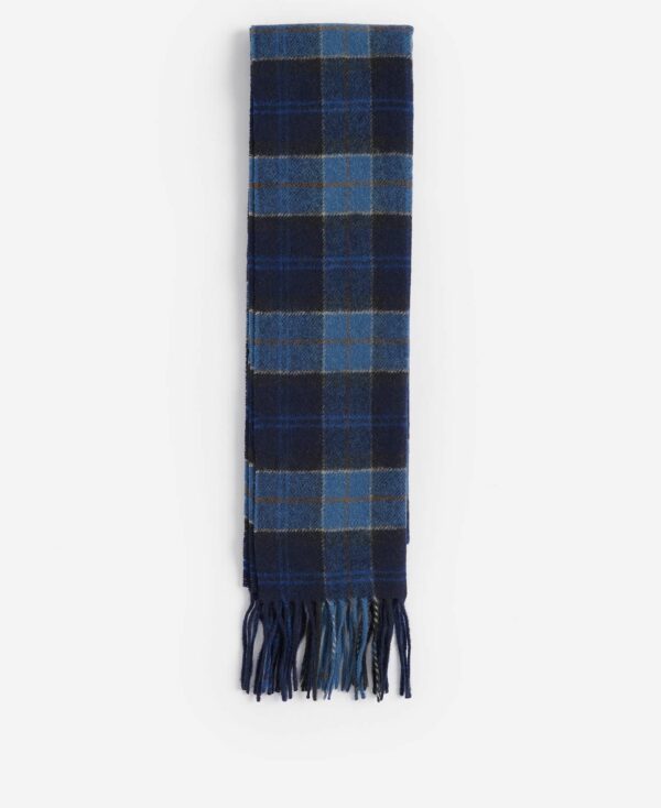 Barbour Tartan Lambswool Scarf Midnight - Image 2