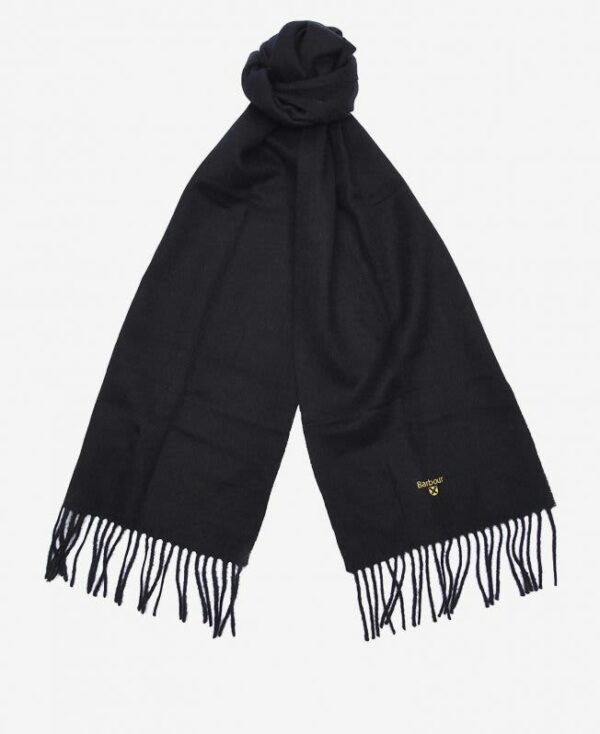 Barbour Plain Lambswool Scarf Charcoal Grey