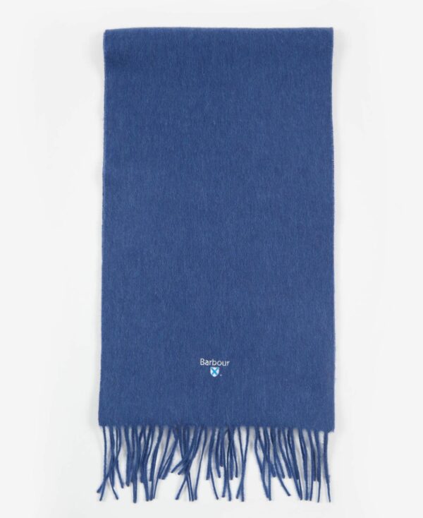Barbour Plain Lambswool Scarf True Navy - Image 2