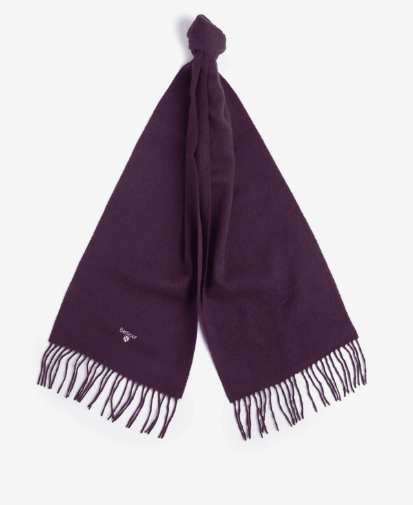 Barbour Plain Lambswool Scarf Damson