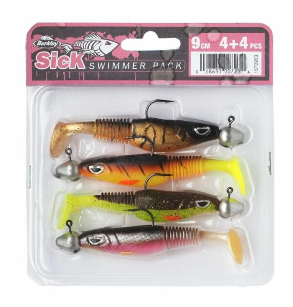 Berkley Sick Swimmer 9cm 4pc Pre Rigged Bismuth