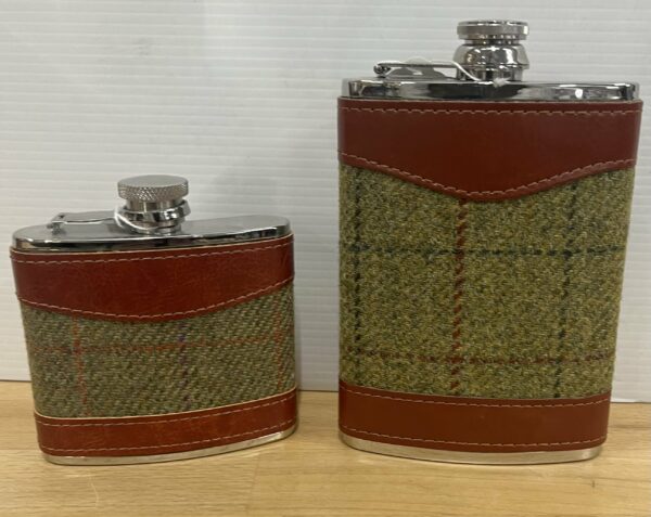 Bonart Tweed Hip Flask Green