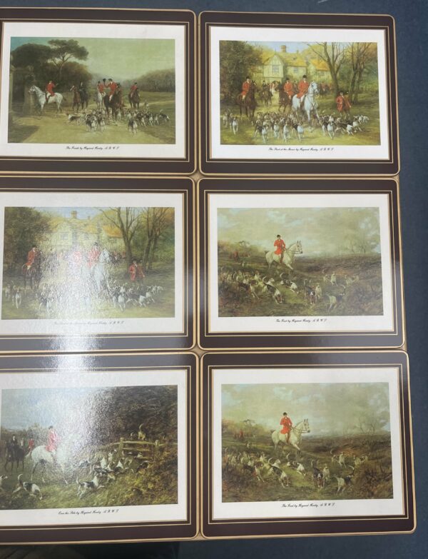 Table Mats X6 Hunting Scenes