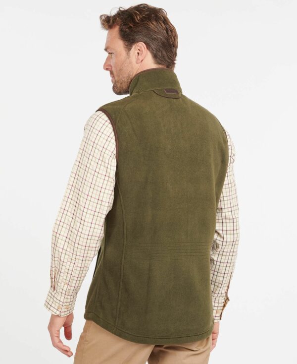 Barbour Langdale Olive Fleece Gilet - Image 4