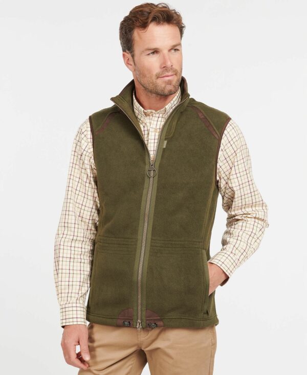 Barbour Langdale Olive Fleece Gilet - Image 2