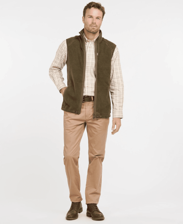 Barbour Langdale Olive Fleece Gilet - Image 3