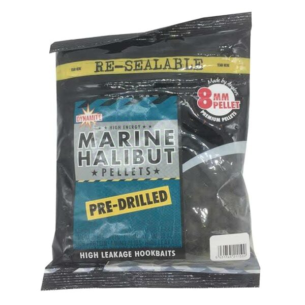 Dynamite Baits Marine Halibut Pellets 8mm Pre Drilled