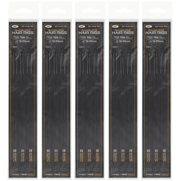 NGT Barbless Hair Rigs 15lb 6 pack