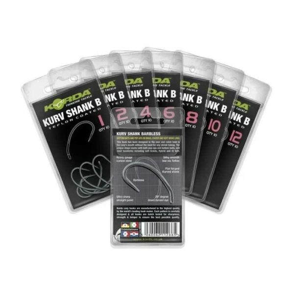 Korda Kurv Shank Barbless Hook