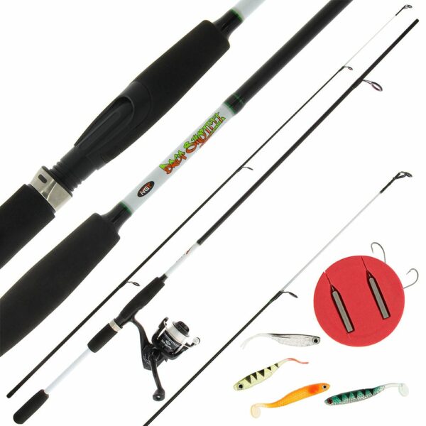 NGT Drop Shot Carbon Fibre 7' Rod,Reel & Lure accessory Kit (Ready to Fish)