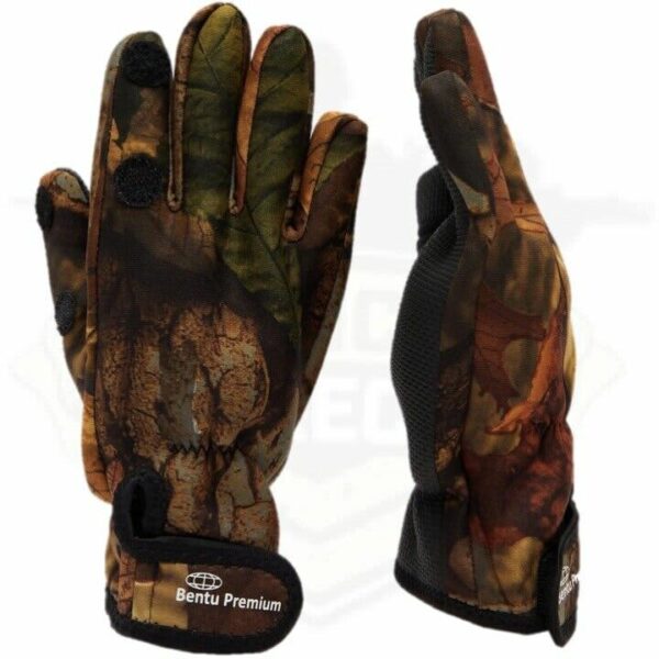 Bentu Oakwell Premium Camo Neoprene Shooting & Fishing Gloves