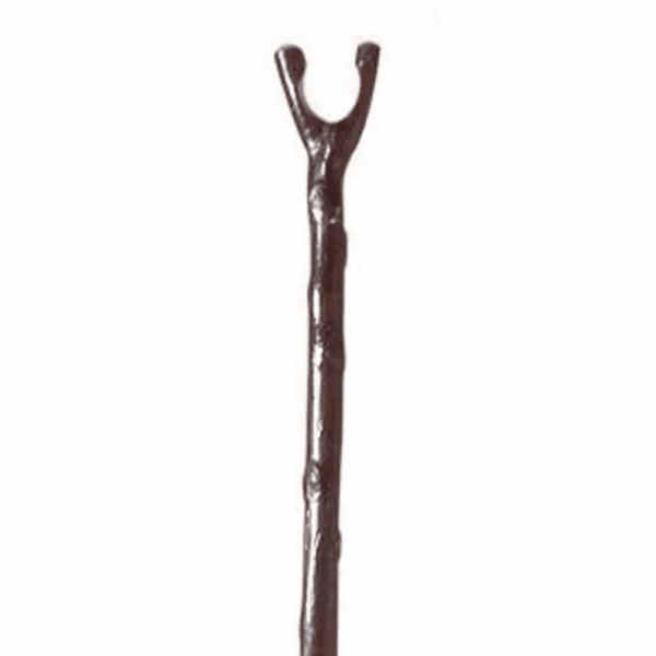 CC Handcrafted Chestnut Thumb Stick with Natural Bark Finish - Image 2
