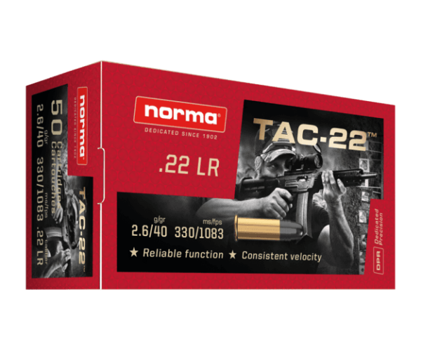 Norma Rifle Ammo .22Lr Tac 22 Subsonic 50pk